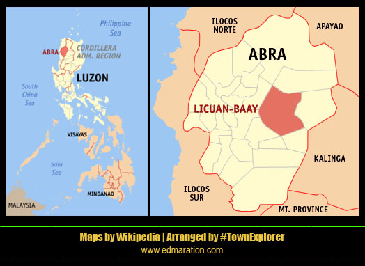 Map of Licuan-Baay, Abra