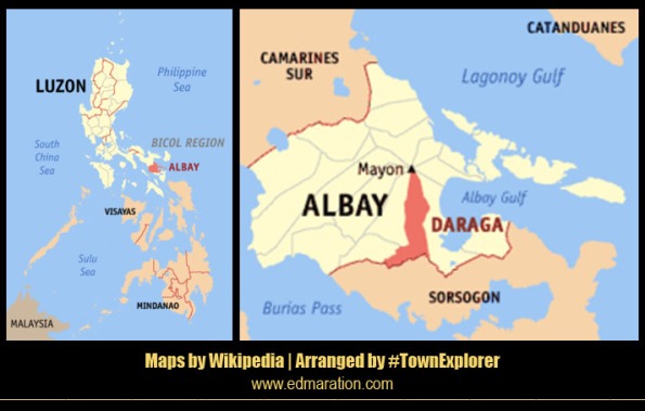Map of Daraga, Albay